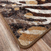 5' x 8' Modern Zebra Gold Splash Rectangle Nylon Area Rug