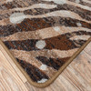 3' x 4' Modern Zebra Silver Splash Rectangle Scatter Nylon Area Rug