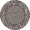 8' Saharan Roots Earthenware Round Nylon Area Rug