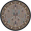 8' Passage Turquoise Round Nylon Area Rug