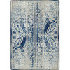 3' x 4' Distressed Delft Flowers Countryside Rectangle Scatter Nylon Area Rug