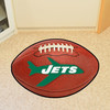 20.5" x 32.5" New York Jets Retro Logo Football Shape Mat