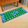 30" x 72" Detroit Lions NFL x FIT Pattern Football Field Rectangle Runner Mat