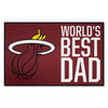 19" x 30" Miami Heat World's Best Dad Rectangle Starter Mat