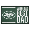 19" x 30" New York Jets World's Best Dad Rectangle Starter Mat