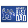 19" x 30" Memphis Tigers World's Best Dad Rectangle Starter Mat