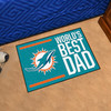 19" x 30" Miami Dolphins World's Best Dad Rectangle Starter Mat