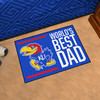 19" x 30" Kansas Jayhawks World's Best Dad Rectangle Starter Mat