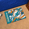 19" x 30" Miami Dolphins NFL x FIT Pattern Rectangle Starter Mat