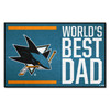 19" x 30" San Jose Sharks World's Best Dad Rectangle Starter Mat