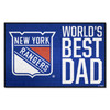 19" x 30" New York Rangers World's Best Dad Rectangle Starter Mat