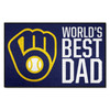 19" x 30" Milwaukee Brewers World's Best Dad Rectangle Starter Mat