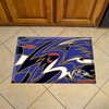 19" x 30" Baltimore Ravens NFL x FIT Pattern Rectangle Scraper Mat