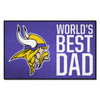 19" x 30" Minnesota Vikings World's Best Dad Rectangle Starter Mat