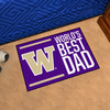 19" x 30" Washington Huskies World's Best Dad Rectangle Starter Mat