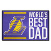 19" x 30" Los Angeles Lakers World's Best Dad Rectangle Starter Mat