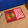 19" x 30" Chicago Blackhawks World's Best Dad Rectangle Starter Mat