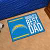 19" x 30" Los Angeles Chargers World's Best Dad Rectangle Starter Mat