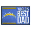 19" x 30" Los Angeles Chargers World's Best Dad Rectangle Starter Mat