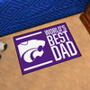 19" x 30" Kansas State Wildcats World's Best Dad Rectangle Starter Mat