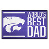 19" x 30" Kansas State Wildcats World's Best Dad Rectangle Starter Mat