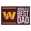 19" x 30" Washington Commanders World's Best Dad Rectangle Starter Mat