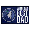 19" x 30" Minnesota Timberwolves World's Best Dad Rectangle Starter Mat