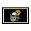 3' x 5' New Orleans Saints Retro Logo Black Rectangle Area Rug