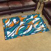 4' x 6' Miami Dolphins NFL x FIT Pattern Rectangle Area Rug