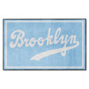 4' x 6' 1944 Brooklyn Dodgers Retro Logo Light Blue Rectangle Area Rug