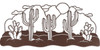 Warm Daytime Desert Scene Metal Wall Art