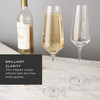 Angled Crystal Champagne Flutes by Viski, Set of 2