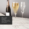 Angled Crystal Prosecco Glasses by Viski, Set of 2