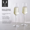 Seneca Stemmed Champagne Flutes by Viski, Set of 2