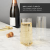 Faceted Crystal Stemless Champagne Flutes by Viski, Set of 2