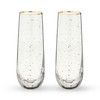 Starlight Stemless Champagne Flutes by Twine Living, Set of 2