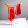 Angled Crystal Hurricane Glasses by Viski, Set of 2