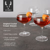 Angled Crystal Coupe Glasses by Viski, Set of 4