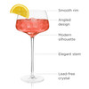 Angled Crystal Amaro Spritz Glasses by Viski, Set of 2