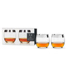 Chrome Rim Crystal Tumblers by Viski, Set of 2