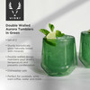 Double Walled Aurora Tumblers in Green by Viski, Set of 2