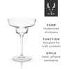 Angled Crystal Margarita Glasses by Viski, Set of 2