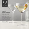 Angled Martini Glasses by Viski, Set of 2