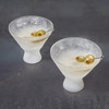 Glass FREEZE Martini Glasses by Host, Set of 2