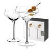 Seneca Diamond Martini Glasses by Viski, Set of 2
