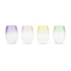 Frosted Ombre Stemless Wine Glasses by Blush, Set of 4