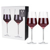 Angled Crystal Bordeaux Wine Glasses by Viski, Set of 2