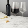 Angled Crystal Bordeaux Wine Glasses by Viski, Set of 2