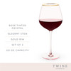 Rose Crystal Red Wine Glasses by Twine Living, Set of 2