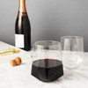 Faceted Crystal Stemless Wine Glasses by Viski, Set of 2